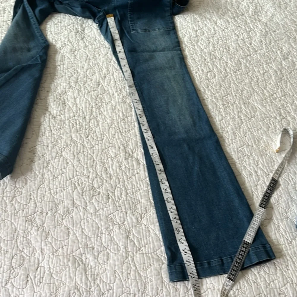 RACHEL Rachel Roy Blue Denim Wide-Leg Jumpsuit - Picture 12 of 15